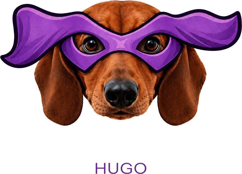 Ilustración personalizada de Hugo